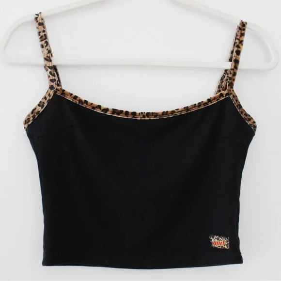 Unif To-Go Leopard Trim Crop Tank - Picture 11 of 12